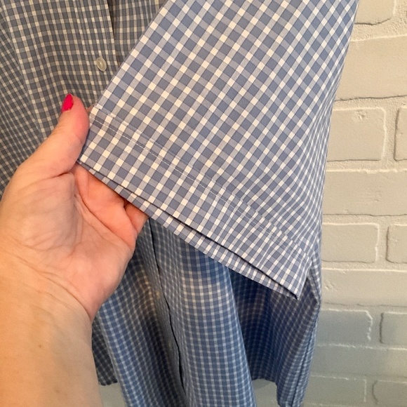 Vintage Women’s Button shirt Alia Like new Blue Gingham Plaid Cotton blend 20W - Picture 5 of 9